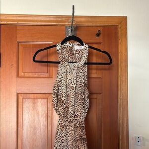 Chic Animal Print Maxi Dress Woman’s